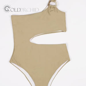 Maillot de bain de plage découpé une pièce à une épaule pour femmes de conception chaude - Product Image 6