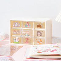 Feuille d'autocollant auto-adhésif en Pvc étanche autocollant décoratif Transparent de filles douces d'animaux de dessin animé pour Scrapbook