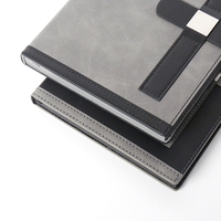 Carnet de notes A5 en cuir PU personnalisé, reliure thermique, style professionnel, simple et élégant, 96 feuilles, pour réunions de bureau