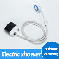 Douche de camping portable rechargeable avec tuyau et pompe, sac à eau pour douche de camping en plein air