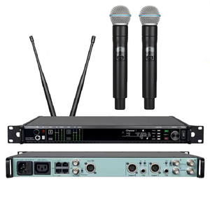 Micrófono Inalámbrico Digital AD4D-<span class=keywords><strong>Pro</strong></span> <span class=keywords><strong>2</strong></span> de Doble Canal, 500 MHz, 900 MHz, UHF, Diversidad Real, Micrófono Inalámbrico de Metal para Actuaciones - Product Image 1