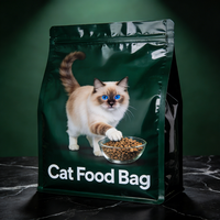 Sacs d'emballage personnalisés refermables à fermeture éclair, anti-odeur, en aluminium, pour aliments lyophilisés pour chats et chiens
