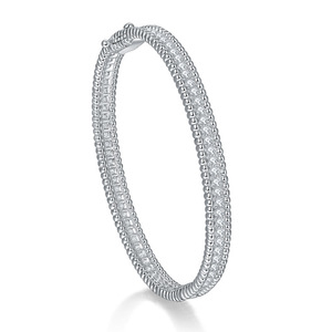 All Fashions Unisex Hand Tennis <b>Bracelet</b> with Moissanite Charm Hip Hop Style Party Occasion - Product Image 1