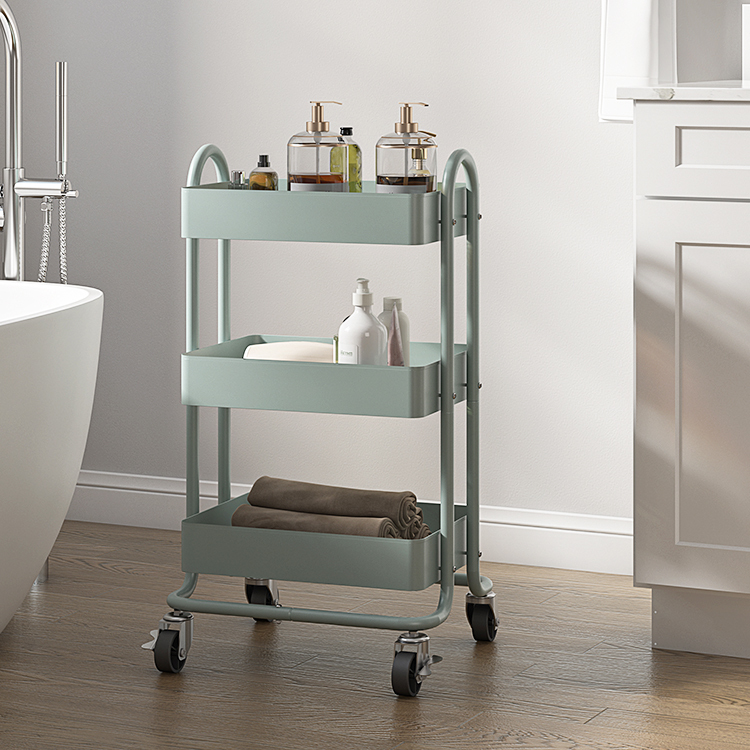 Klihome Chariot de service à 5 niveaux - Chariot de cuisine avec roulettes - Chariot de niche avec