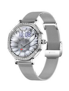 Montre intelligente pour femme tendance 2025 KC98 avec suivi <span class=keywords><strong>de</strong></span> la fréquence cardiaque, appels, musique, IA vocale, suivi du sommeil, <span class=keywords><strong>e</strong></span>-<span class=keywords><strong>mail</strong></span> et calendrier - Product Image 4