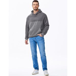 Sudadera con capucha de lana informal personalizada para hombre, sudadera cálida de manga larga con cremallera y antiarrugas, tallas XXS a XXL - Product Image 6