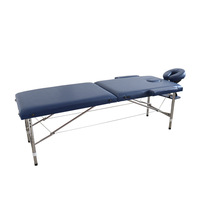 Table de massage commerciale pliable portable au design moderne en acier inoxydable, lit de SPA avec barres parallèles, pour la maison, le salon, l'hôtel