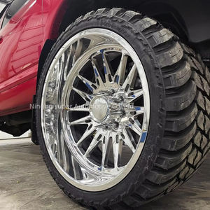 Roda tempa 22x12 24x14 26 28 inci 8x6.5 8x165.1 6x139.7 pelek roda mobil krom poles untuk F-150 F450 RAM1500 Silverado Jeep GMC - Product Image 2