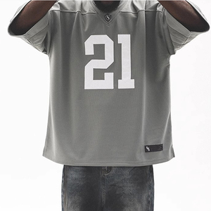 Camiseta Deportiva de Hockey sobre Hielo, Manga Corta, Unisex, Malla Transpirable de Secado Rápido, para Rugby, Baloncesto, Estilo Casual y Holgado - Product Image 3