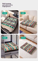 Tapis de lit pour chien double face en similicuir et peluche, coussin réversible imperméable pour chats et chiens