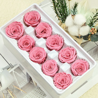 Tête de fleurs conservées pour la décoration en gros 4-5cm fleur éternelle tête de rose éternelle
