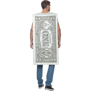 Disfraz de billete de dólar estadounidense para hombre, traje de dinero andante para Halloween, cosplay, fiesta - Product Image 1