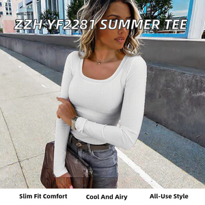 2026 Summer New Eco-Friendly Silk/Cotton Corduroy Knitted Printed Embroidery Short Sleeved Women's T-shirt Loose Slim Versatile - Product Image 2