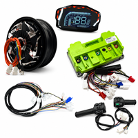 QSMOTOR 12 V4 2000w 35H con Controlador Fardriver ND72260 y Pantalla LCD DKD, Kit Completo de Cableado y Interruptor de Aceleración