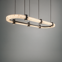 Lustre LED ovale en marbre, style nordique moderne et minimaliste, pour salle à manger, chambre, îlot de cuisine, éclairage domestique