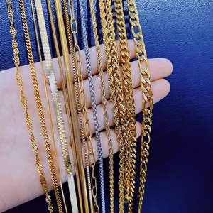 Catena di corda placcata <span class=keywords><strong>oro</strong></span> reale 18 carati personalizzata Miami <span class=keywords><strong>collana</strong></span> a catena da uomo in acciaio inossidabile cubano catene da donna collane di gioielli di moda - Product Image 4