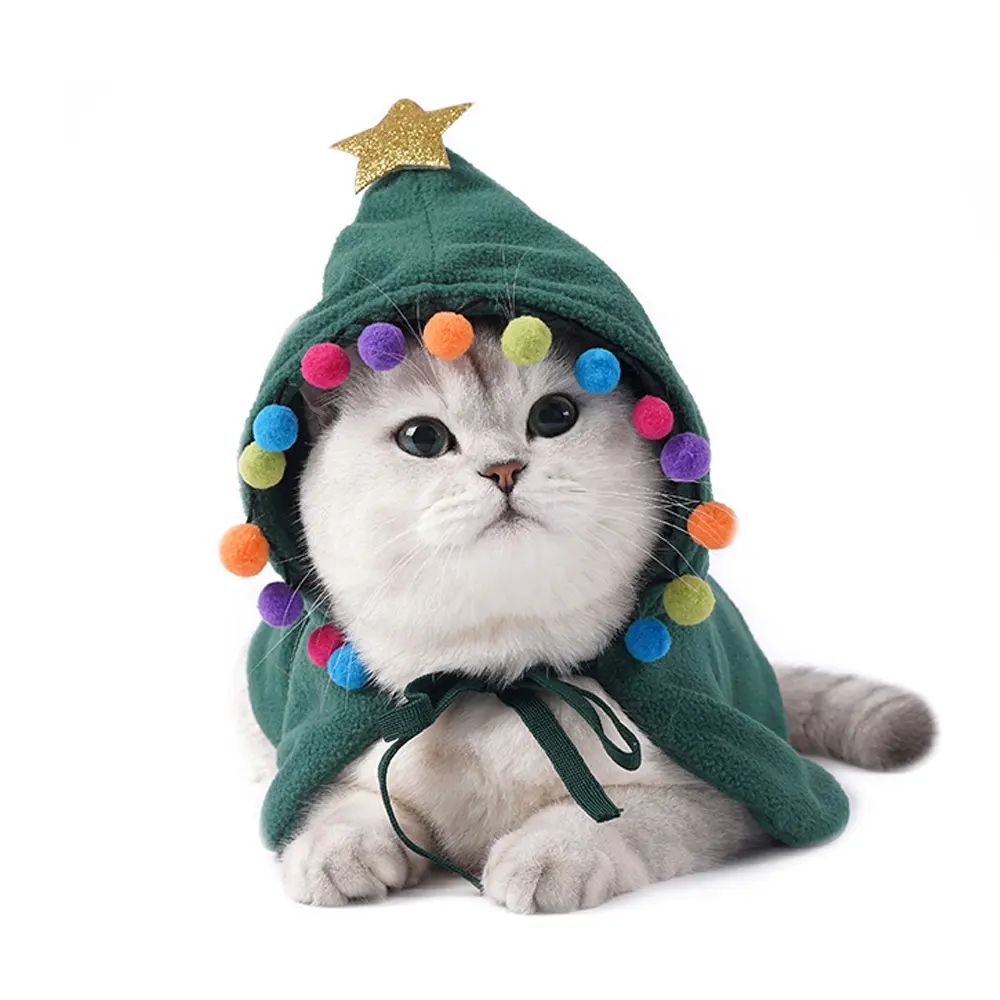 प्यारा गर्म टिकाऊ क्रिसमस पालतू कोट नरम कुत्ते बिल्ली क्रिसमस पालतू कपड़े प्यारी बिल्ली कोट क्रिसमस पालतू जानवर के लिए