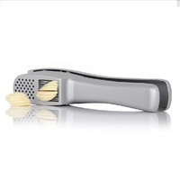 2-in-1 aluminiumlegering knoflookpers en -snijder, metalen gemberhakker, crusher, verpakt, voor thuisgebruik in de keuken, fruit- en groentegereedschap