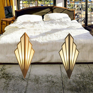Applique da Parete di Lusso in Stile Nordico Semplice, Lampada a LED Creativa a Forma di Ventaglio con Corpo in Ferro <span class=keywords><strong>per</strong></span> Hotel, Corridoi, Portico, Scale e Camera da Letto - Product Image 3