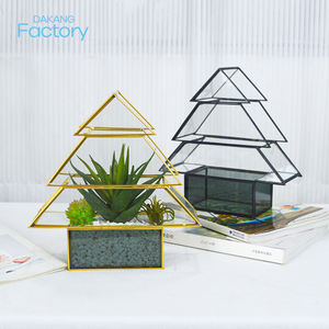 Moos terrarium en métal arbres de noël terrarium en verre en laiton pots de jardinières pour plantes - Product Image 3