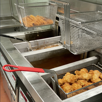 Panier à frire en maille pour cuisine avec poignée, panier à frites, panier à frire en acier inoxydable 201