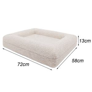 Premium Bouclé-Stoff Orthopädisches Haustierbett YKK-Reißverschluss Abnehmbarer Waschbarer Bezug Rutschfester Boden für Kleine/Mittelgroße Hunde Katzen Modern - Product Image 2