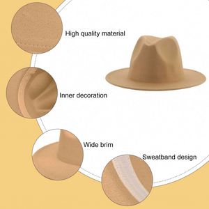 Custom Winter Indoor High Quality Unisex Black <b>Flat</b> Brim 100% Polyester Character Style Fedora Dress <b>Hat</b> for Fishing - Product Image 4