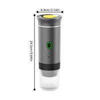Machine à expresso portable auto-chauffante programmable 3-en-1, 3x2600mAh USB, plastique, 15 bars de pression, compacte pour voyage et usage extérieur