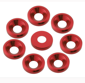 Red Aluminum Anodized Washers Set for <b>Screws</b> - Product Image 1