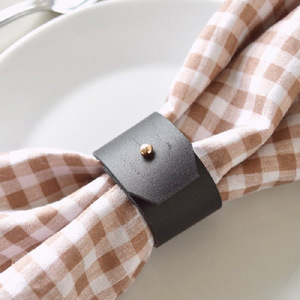Leather napkin rings available now. Suitable for dinner <b>parties</b>, holiday gatherings, and <b>table</b> decorations. - Product Image 1