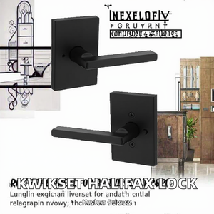 Manija de Puerta Interior Halifax con Cerradura, para Baño y Dormitorio, Palanca sin Llave, Reversible, Fácil Instalación, Negro Mate - Product Image 2