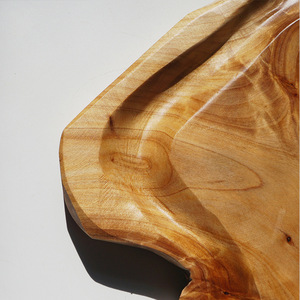 Handmade Cedar Wood Serving <b>Tray</b> Solid Color For Hotel Coffee <b>Tea</b> Dining - Product Image 3