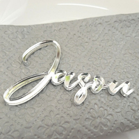 Nom personnalisé acrylique découpé au laser carte nom lieu réception de mariage botte siège nom numéro LOGO décorations