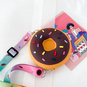 2025新しい軽量シリコンバックパックカスタムかわいいロゴドーナツパターン子供用ミニスクールバッグベビーギフト用おもちゃバックパック - Product Image 3