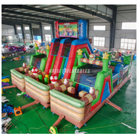 Parcours d'obstacles gonflable en PVC personnalisé et détachable pour enfants, jeu gonflable avec souffleur