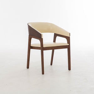 Sedia di Design in legno massello nordico all'ingrosso Design sedia in pelle nera nota poltrona sedia per ristorante - Product Image 3