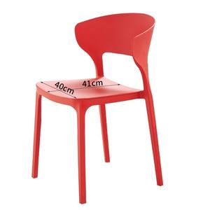 كرسي طعام بلاستيكي، أثاث منزلي، تصميم بسيط وعصري، قابل للتكديس، مبتكر مع مسند للظهر، مناسب للاستخدام في غرفة الطعام والخارج - Product Image 5