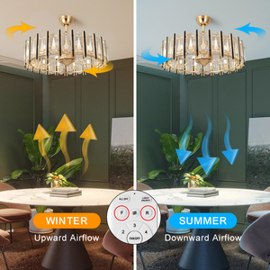 Sang trọng fan hâm mộ đèn với điều khiển từ xa sang trọng pha lê mặt dây chuyền fan với ánh sáng và điều khiển từ xa pha lê quạt trần ánh sáng - Product Image 5