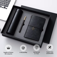 Ensemble cadeau d'affaires de luxe avec logo personnalisé, carnet en PU, stylo en métal, marque Starlink, couleur et forme personnalisées, boîte cadeau promotionnelle d'entreprise
