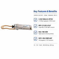 Module optique QSFP+ 40GBASE-SR4 QSFP-40G-SR4-S à branchement à chaud 850nm 150m MPO pour commutateur