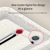 Lámpara de ventilador de iones negativos de purificación de aire con pantalla Digital con Control remoto de dormitorio de sala de estar para luz de ventilador de Hotel
