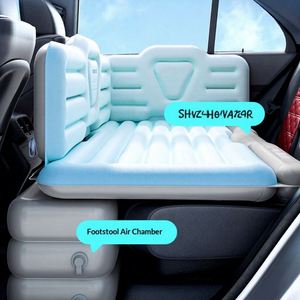 Cama Inflable Portátil para Auto, Colchón Universal para Asiento Trasero, Espuma Viscoelástica Flocada, PVC Ecológico, Cojín de Aire Automático Plegable - Product Image 1