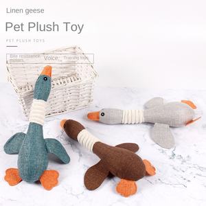 Fabrika doğrudan satış <span class=keywords><strong>Amazon</strong></span> keten vahşi kaz peluş köpek oyuncaklar için ısırma direnci ile eğitim bulmaca kediler için Pet Squeak oyuncaklar - Product Image 1