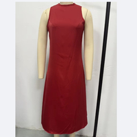 Robe midi élégante en satin à col halter pour femme, sans manches, moulante, robe de soirée formelle, tendance mode, robe de cocktail d'été