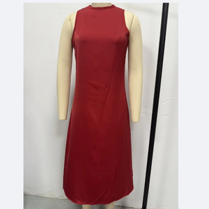 <span class=keywords><strong>Robe</strong></span> midi élégante en satin à col halter pour femme, sans manches, moulante, <span class=keywords><strong>robe</strong></span> de soirée formelle, tendance mode, <span class=keywords><strong>robe</strong></span> de <span class=keywords><strong>cocktail</strong></span> d'été - Product Image 4