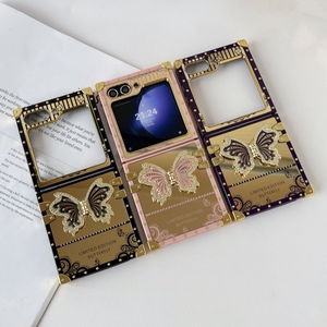 Funda Protectora para Móvil con Diseño de Mariposa para <span class=keywords><strong>Samsung</strong></span> Galaxy <span class=keywords><strong>Z</strong></span> <span class=keywords><strong>Flip</strong></span> 7 6 5 4 ZFlip <span class=keywords><strong>3</strong></span>, con Soporte de Diamantes, Antigolpes - Product Image 2