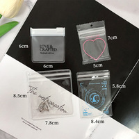 Petit emballage de bijoux personnalisé sac en plastique zippé sac à fermeture éclair mignon mat pour boucle d'oreille logo réutilisable mini sac pochette à zip-lock en PVC