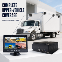 Système de caméra mobile DVR GPS 4G pour camion avec enregistrement 4CH 8CH 12CH, moniteur IPS 7 pouces, vision nocturne, WDR, capteur G et contrôle par application