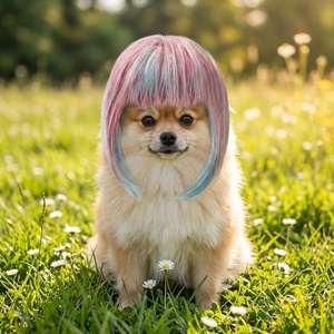 Peluca rizada universal HLC para perros y gatos, accesorio de pelo para mascotas para juegos de rol, fiestas, reuniones, accesorios para fotos y desfiles. - Product Image 4