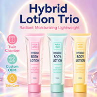 Lotion Tubuh Hybrid Twin Chamber Trio Radiant Moisturizing Lightweight Custom ODM Perawatan Kulit Baru Populer Grosir